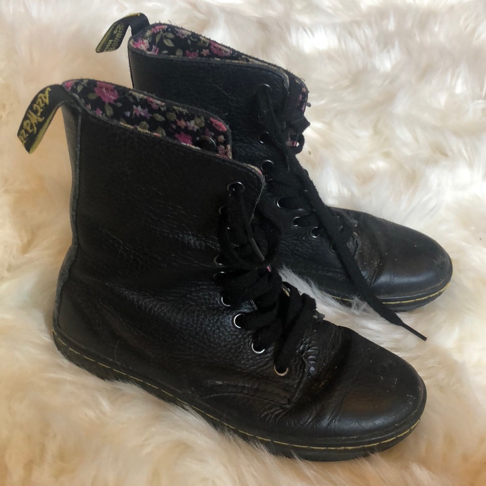 Dr. Martens black leather boots